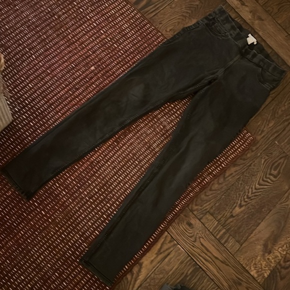 H&M Skinny Dark Grey Slight Fade Black Denim Jeans Jeggings - Picture 6 of 9